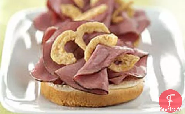 Sandwichs au Bœuf Chaud à Visage Ouvert