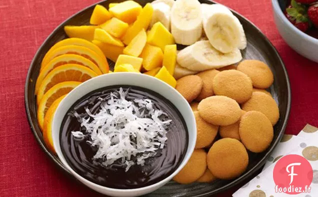 Trempette Chaude au Chocolat et à la Noix de Coco