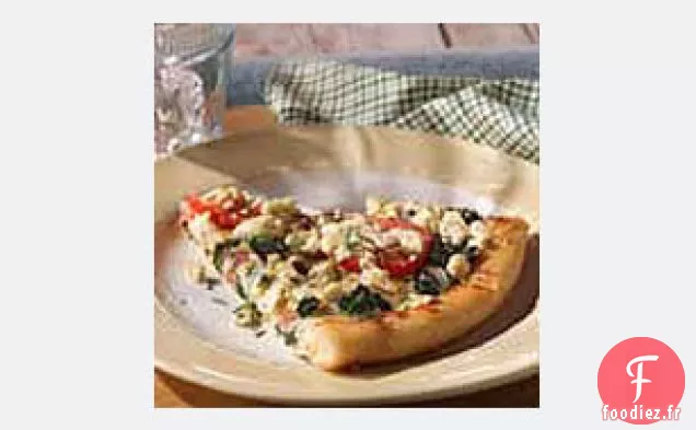Pizza aux Épinards et à l'Ail
