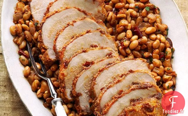 Rôti de Porc en Croûte aux Haricots Blancs