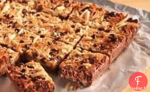 Barres de Caramel aux Pépites de Chocolat aux Amandes
