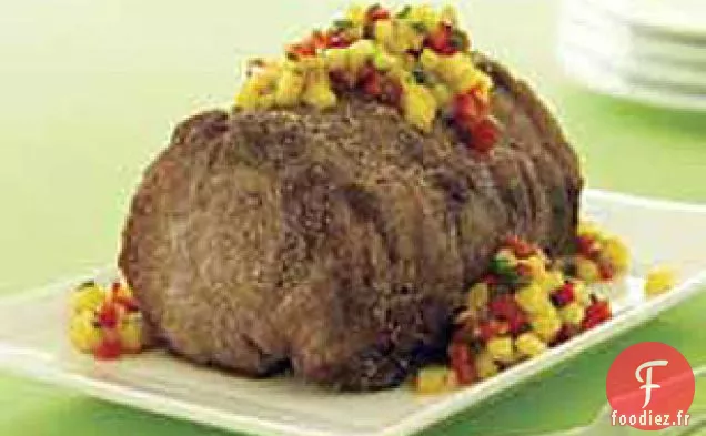 Longe de Porc Grillée avec Salsa à l'Ananas