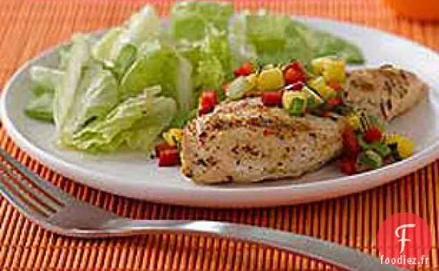 Poulet Grillé du Sud-Ouest avec Salsa à la Mangue