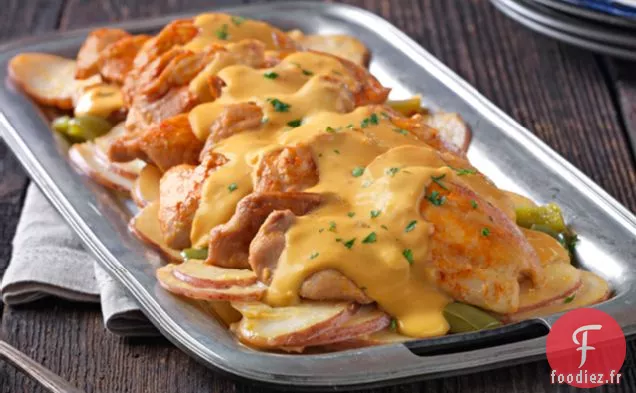 Poulet et Pommes de Terre au Fromage à la Mijoteuse