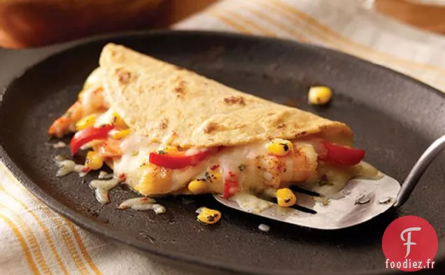 Quesadillas aux Crevettes au Citron Vert Chili