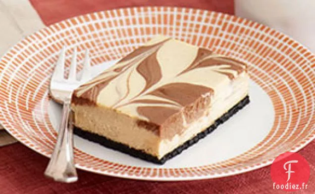 Barres de Gâteau au Fromage au Chocolat Cappuccino