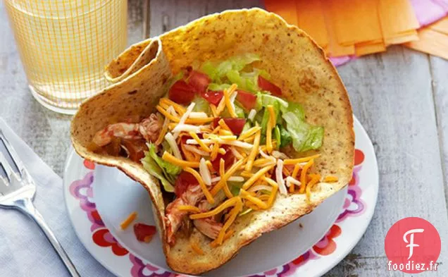Tasses de Tortilla au Poulet Tinga