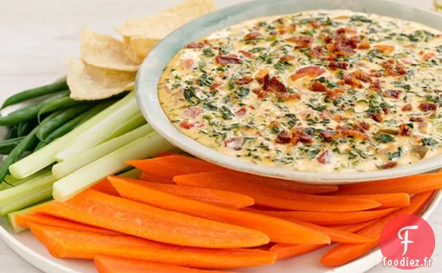 Trempette aux Épinards au Fromage et au Bacon