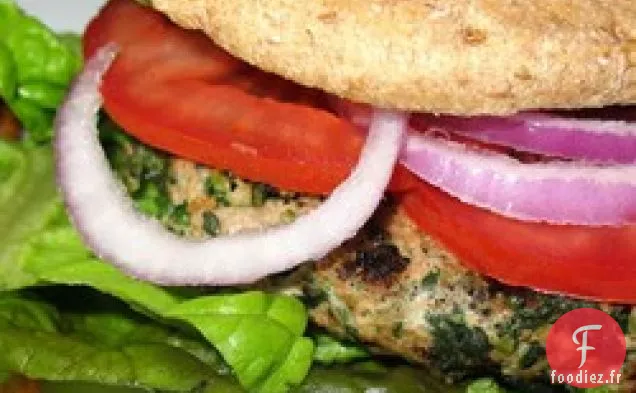 Burgers de Dinde aux Épinards et à la Feta