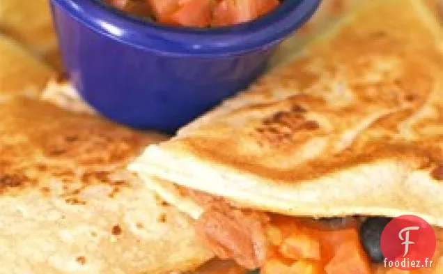 Quesadillas Végétaliennes aux Haricots Noirs