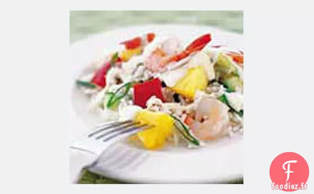 Salade de Riz aux Crevettes et Ananas