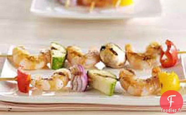 Crevettes Margarita et Brochettes de Légumes