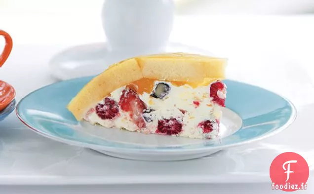 Mosaïque de Gâteau aux Baies Crémeuses