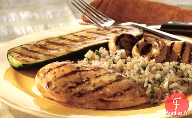 Poulet Grillé au Sésame et Légumes
