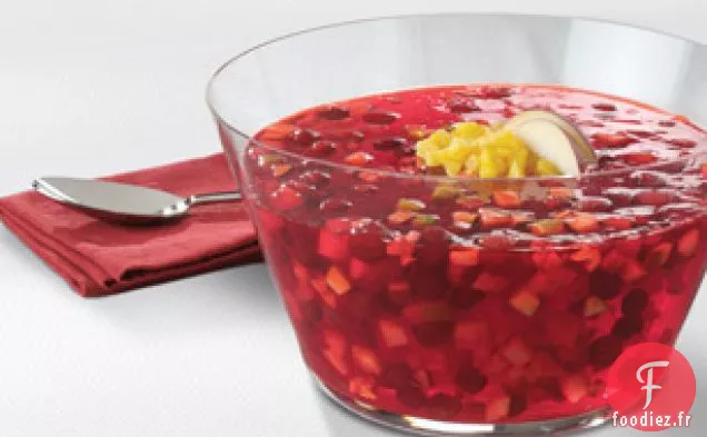 Salade JELL-O Festive aux Canneberges et à l'Ananas