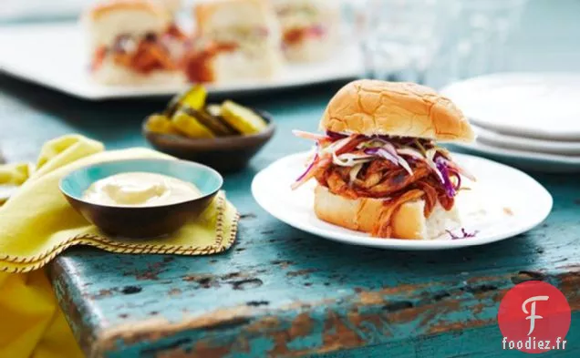 Minis de Poulet effiloché avec Salade de chou de Ranch