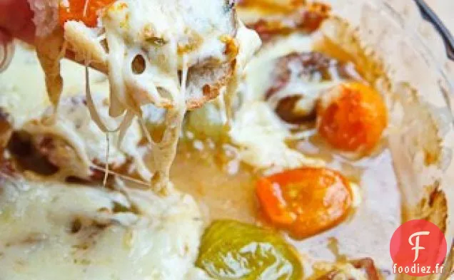 Tomates anciennes rôties à Fontina