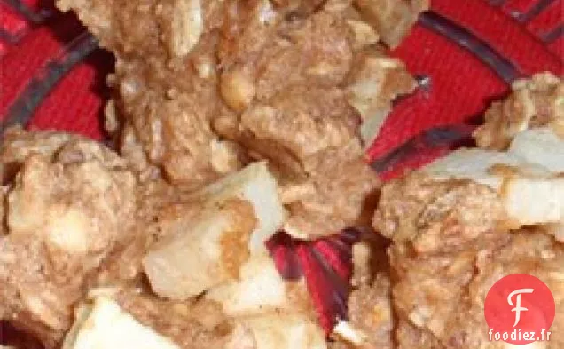 Biscuits à l'Avoine au Beurre d'Arachide Et aux Pommes