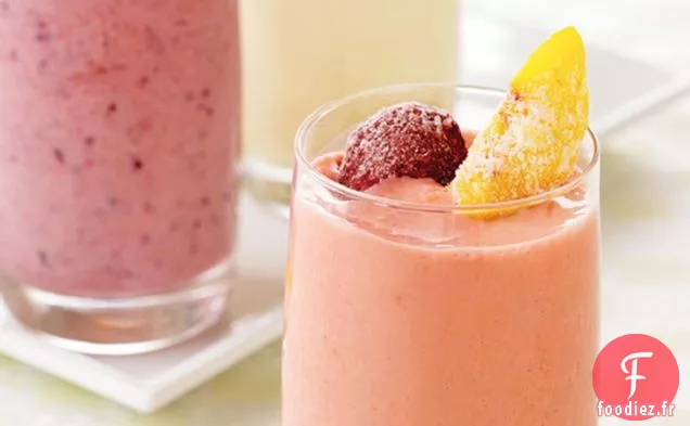 Smoothie à la Fraise et à la Pêche