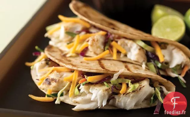 Tacos de Poisson Grillé avec Salade de Chou Crémeuse pour deux