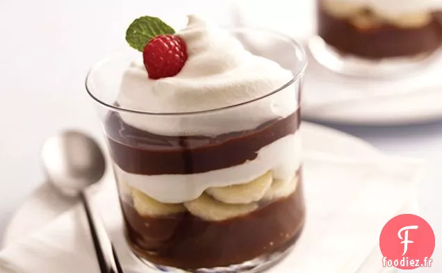 Parfaits Chocolat-Banane Faible en Gras