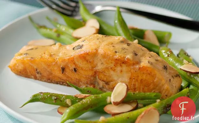 Saumon Balsamique aux Haricots Verts Amandine