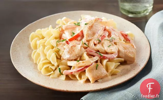 Poêle Stroganoff au Poulet Simple