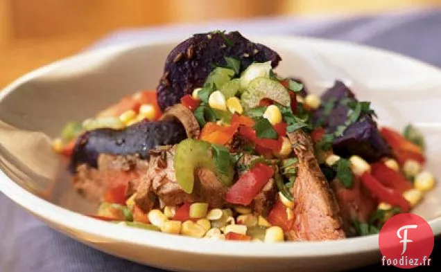 Salade de Boeuf Chilien et Pommes de Terre Violettes