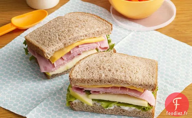 Sandwichs au Jambon de Campagne et aux Pommes