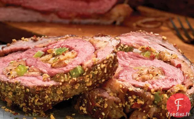 Steak de Flanc Farci aux Herbes Toscanes et au Parmesan