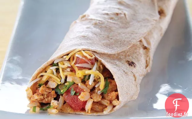 Burrito de Dinde au Fromage et au Riz
