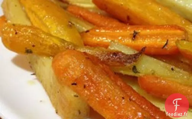 Patates Douces Rôties et Légumes Au Thym et Sirop d'Érable