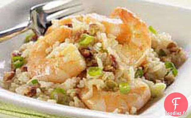 Salade Asiatique de Noix de Pécan, Crevettes et Riz