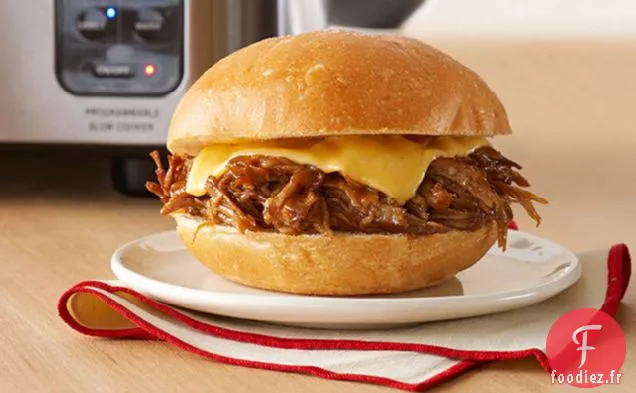 Sandwichs au Porc BBQ à la Mijoteuse