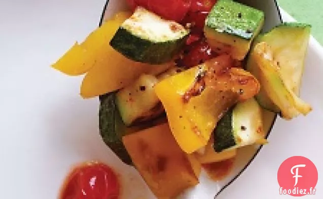 Courgettes, Poivrons Et Tomates Sautés