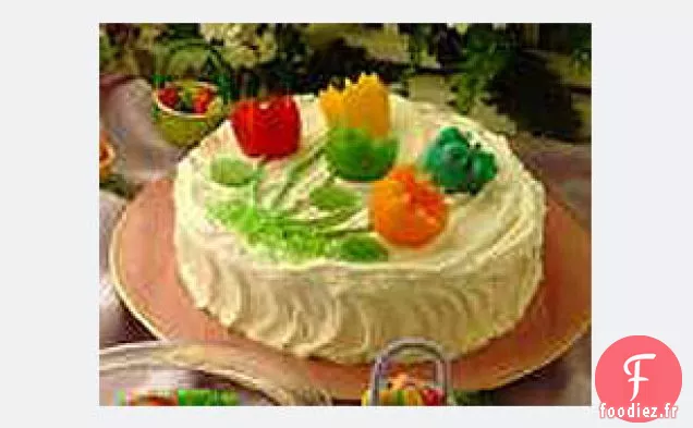 Gâteau de Fête au Bouquet de Tulipes aux OEUFS JIGGLERSÂ®