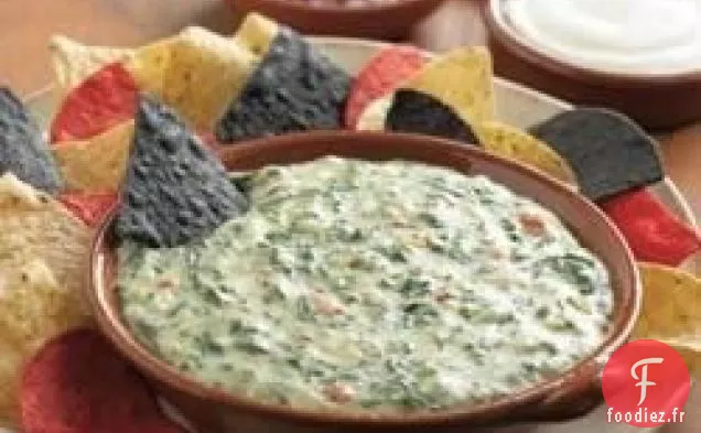 Trempette au Queso aux Épinards Festive