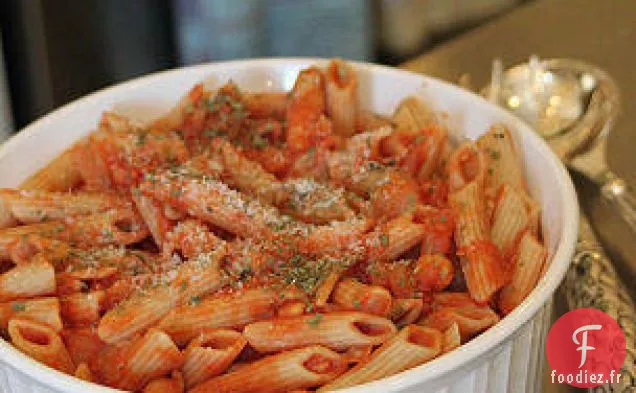 Pâtes Penne Aux Pois Chiches Et Tomates