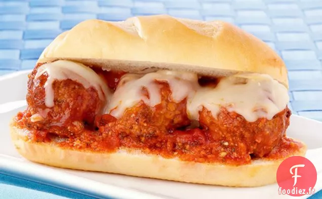 Sandwich aux Boulettes de Viande au Fromage