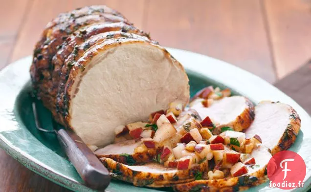 Rôti de Porc avec Salsa aux Poires Fraîches