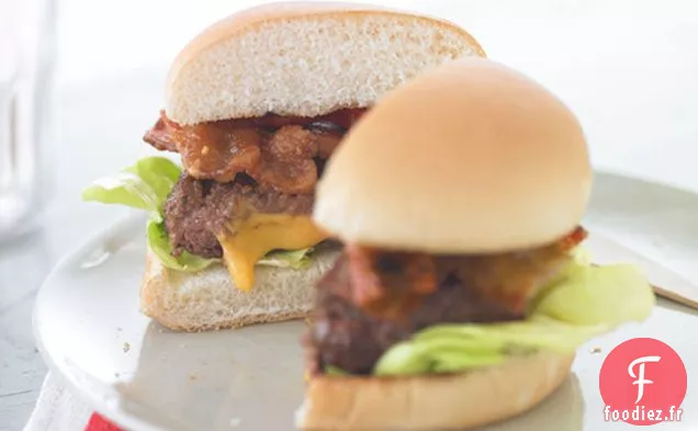 Hamburgers Farcis au Fromage et au Bacon