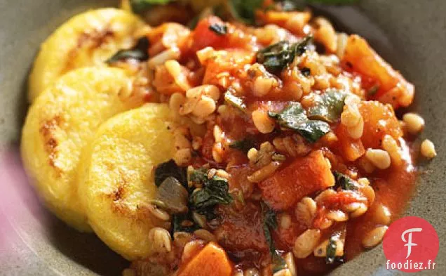 Ragoût De Minestrone Sur Polenta