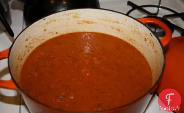 Soupe De Tomates Rôties À La Pancetta Croustillante