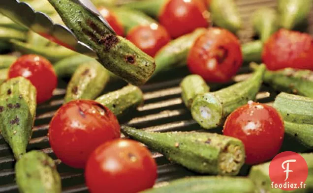 Gombo Grillé et Tomates