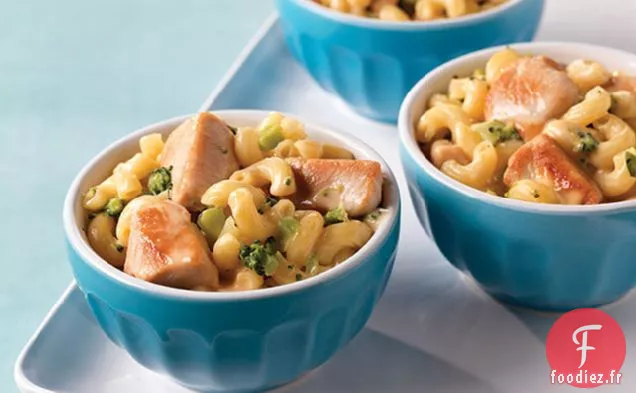 Macaronis au Poulet au Fromage et au Brocoli