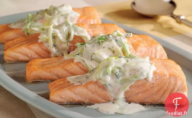 Saumon à la Crème de Poireaux