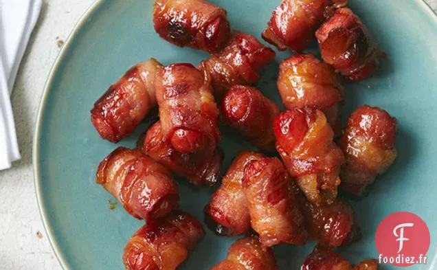 Bouchées de Hot-Dog Enveloppées de Bacon