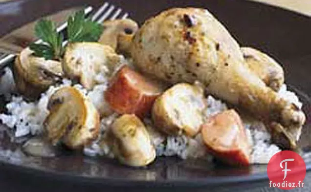Poulet et Saucisses Méditerranéennes