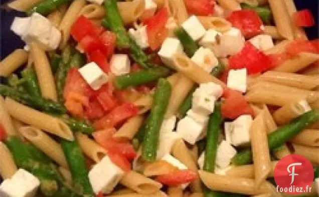 Salade de Pâtes Chaudes au Citron, à l'Ail et aux Asperges