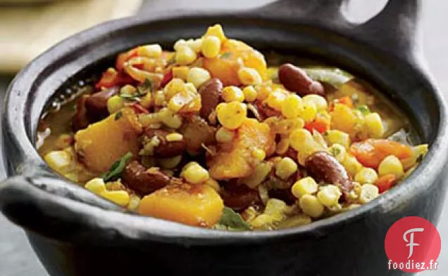 Ragoût de Haricots, de Maïs et de Courge